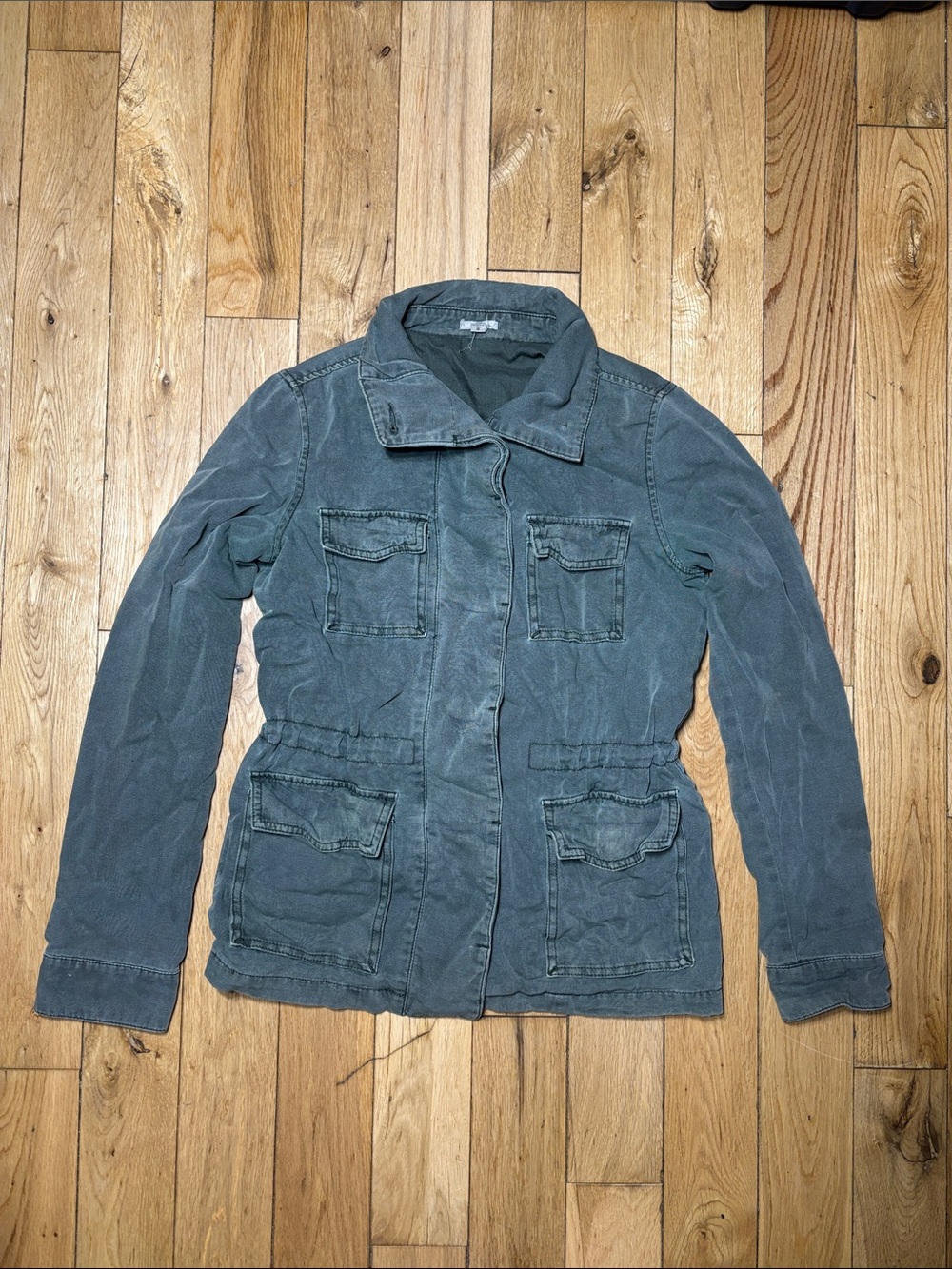Ecote Green Utility Jacket Small | Military Style Cargo Jacket